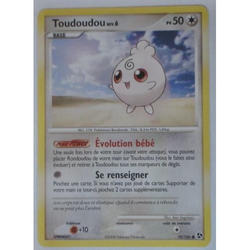 Pokemon - Toudoudou - Niv.6 Pv 50 - Duels Au Sommet - 70/106 Fr on Productcaster.