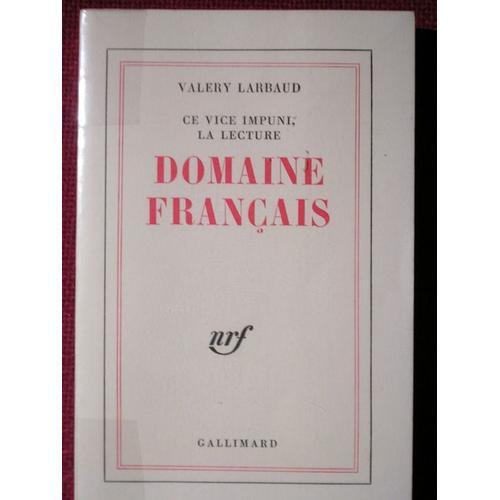 Domaine Français, Ce Vice Impuni, La Lecture on Productcaster.