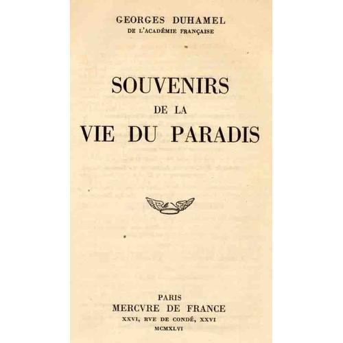 Souvenirs De La Vie Du Paradis on Productcaster.