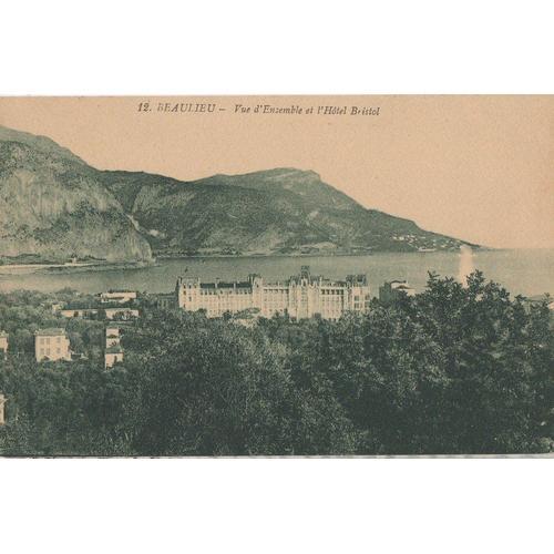 Carte Postale - Beaulieu - Vue D'ensemble Et L'hôtel Bristol on Productcaster.