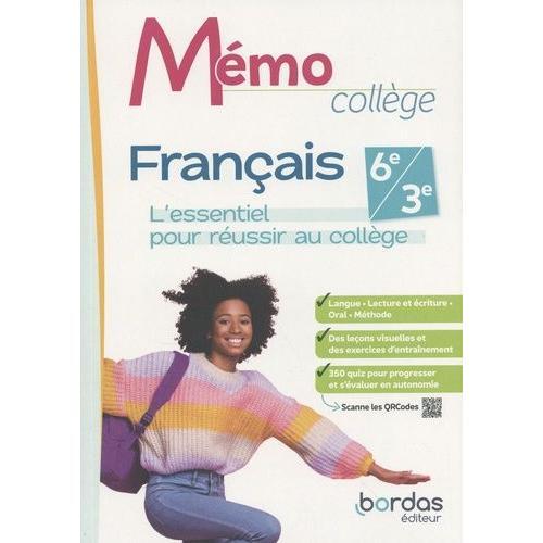 Mémo Collège Français 6e/3e - L'essentiel Pour Réussir Au Collège on Productcaster.