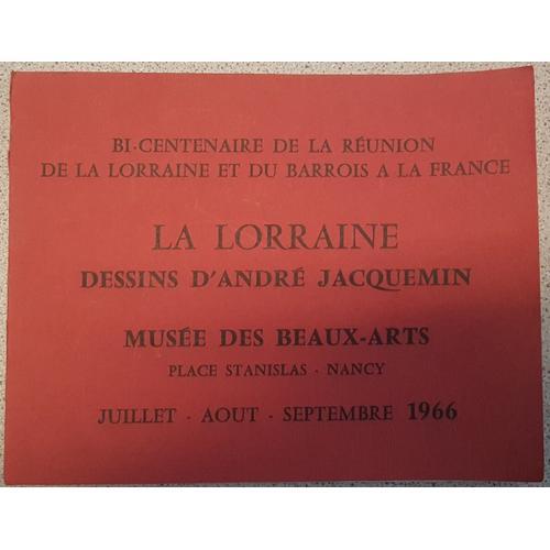 Catalogue D'exposition Des Dessins D'andré Jacquemin - La Lorraine ... on Productcaster.