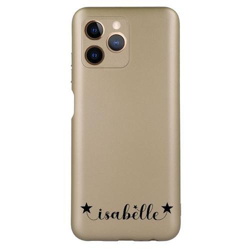 Coque Tpu Effet Metallique Dore Pour Iphone 11 Prenom Police 14 Eto... on Productcaster.