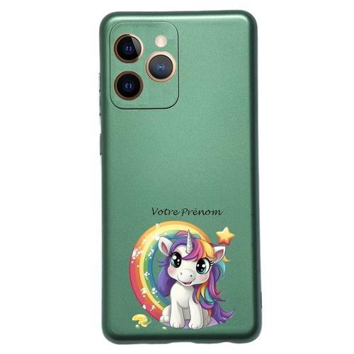 Coque Tpu Effet Metallique Vert Pour Iphone 11 Licorne Arc En Ciel ... on Productcaster.