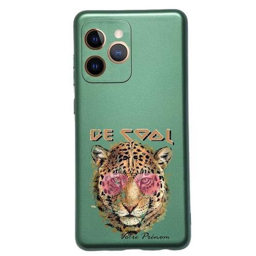 Coque Tpu Effet Metallique Vert Pour Iphone 11 Tigre Lunette Cool on Productcaster.