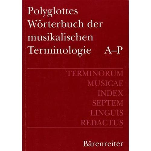 Polyglottes Wörterbuch Der Musikalischen Terminologie on Productcaster.