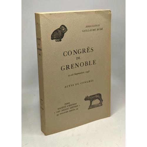 Congrès De Grenoble 21-25 Septembre 1948 - Actes Du Congrès - Assoc... on Productcaster.