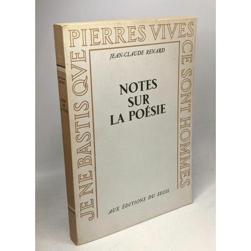 Notes Sur La Poésie on Productcaster.