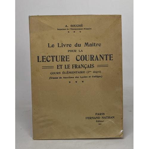 Le Livre Du Maître Pour La Lecture Courante Et Le Français - Cours ... on Productcaster.