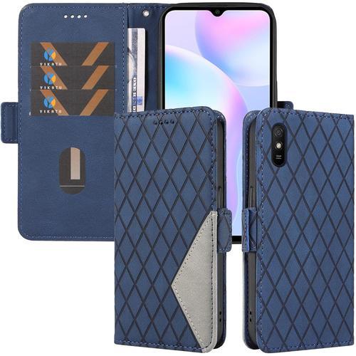 Coque Pour Xiaomi Redmi 9a, Housse En Cuir Pu Portefeuille Pochette... on Productcaster.