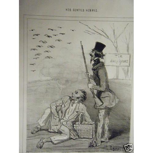 Lithographie Originale De Cham 19è Nos Gentils Hommes on Productcaster.