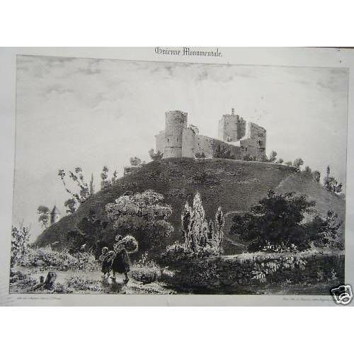 Lithographie 19ème Chateau De Sauveterre Lot Et Garonne on Productcaster.