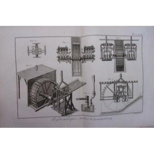 Gravure 18ème D' Epoque Hydraulique Machine De Nymphembourg on Productcaster.