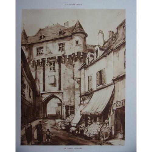 Planche Sepia D' Apres Andre Maire 1930 La Porte Guillier Semur En ... on Productcaster.