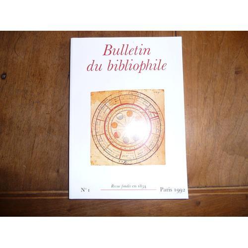 Bulletin Du Bibliophile No 1 , Paris 1992 N° 1 on Productcaster.