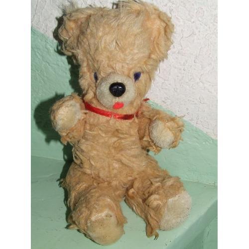 Ours Ancien Vintage Peluche Doudou Old Bear Intérieur Paille Tête M... on Productcaster.