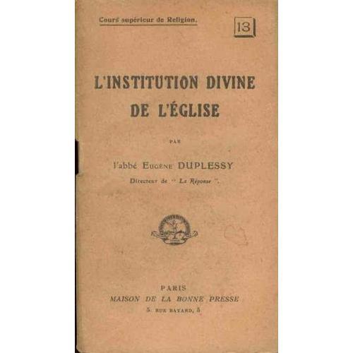 L'institution Divine De L'eglise on Productcaster.