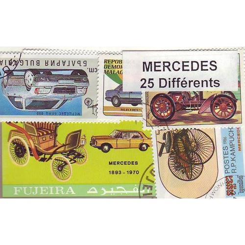 Voitures Mercedes - Lot De 25 Timbres Differents Du Monde Entier on Productcaster.