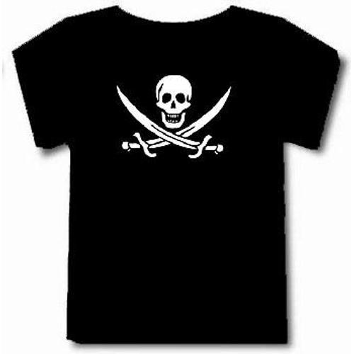 T-Shirt Autre Tête De Mort Pirate Avec Sabres on Productcaster.