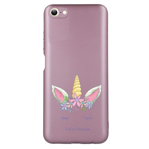 Coque Tpu Effet Metallique Rose Pour Iphone 7 8 Et Se Licorne Floral on Productcaster.