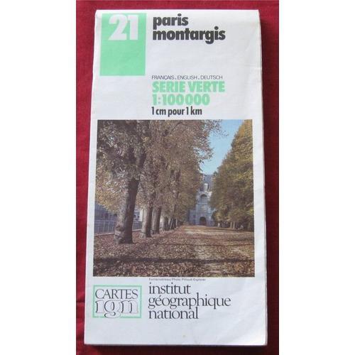 Carte Ign N°21 Paris/Montargis 1988 on Productcaster.