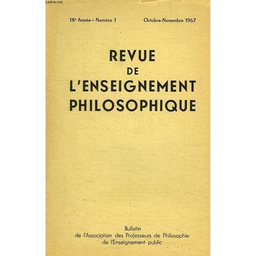 Revue De L'enseignement Philosophique, 18e Annee, N° 1, Oct.-Nov. 1... on Productcaster.