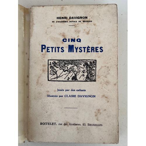 Henri Davignon. Cinq Petits Mystères. Joués Par Des Enfants Et Illu... on Productcaster.