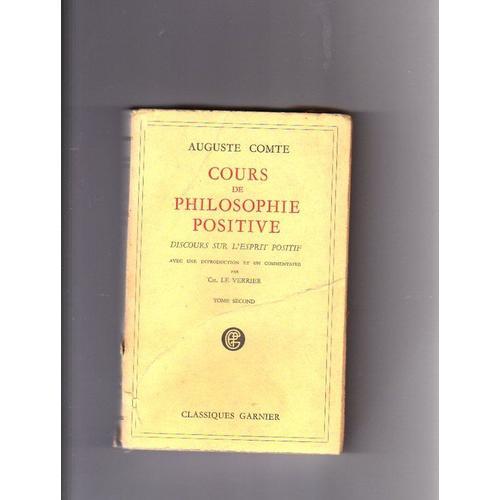 Cours De Philosophie Positive (1re Et 2e Lecons), Discours Sur L'es... on Productcaster.