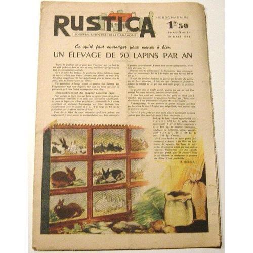 Rustica N° 11 : Un Élevage De 50 Lapins Par An, Chèvres Et Topina... on Productcaster.