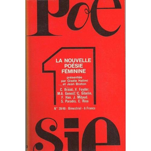 Poésie 1 N° 39 : La Nouvelle Poésie Féminine on Productcaster.