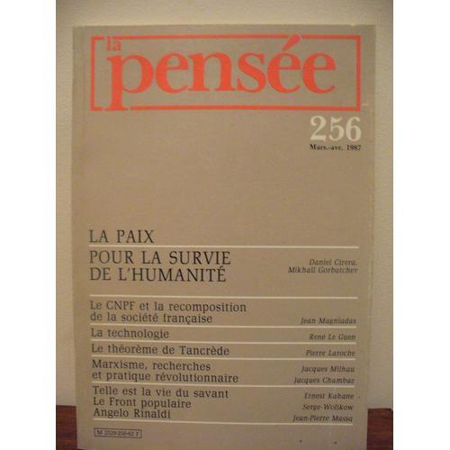 La Pensée N° 256 : La Paix Pour La Survie De L'humanité on Productcaster.