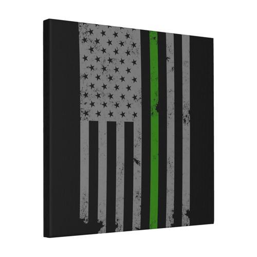 Canevas imprimer Gray en détresse American Military Vertical Flag U... on Productcaster.