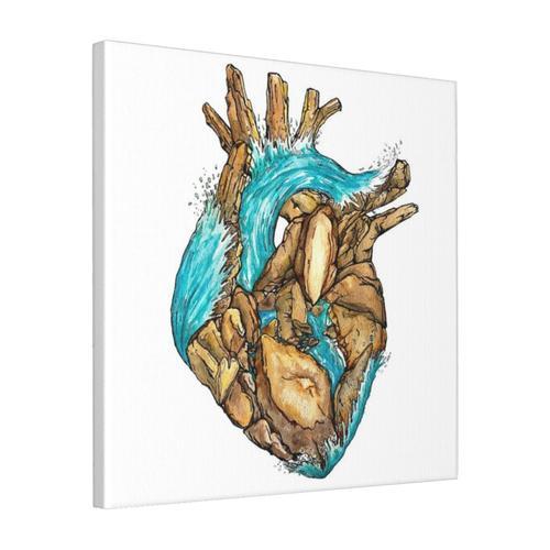 Canevas imprimer Waves Crash Heart Impression sur toile Roulée Tabl... on Productcaster.