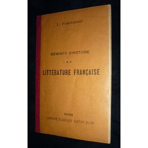 Memento D'histoire De La Litterature Latine on Productcaster.