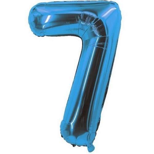 Ballon bleu aluminium chiffre 7 pour fête anniversaire 30cm (x1) RE... on Productcaster.