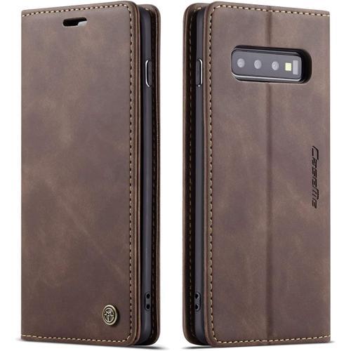 Coque Compatible Avec Samsung Galaxy S10 Plus,Etui En Cuir Flip Hou... on Productcaster.