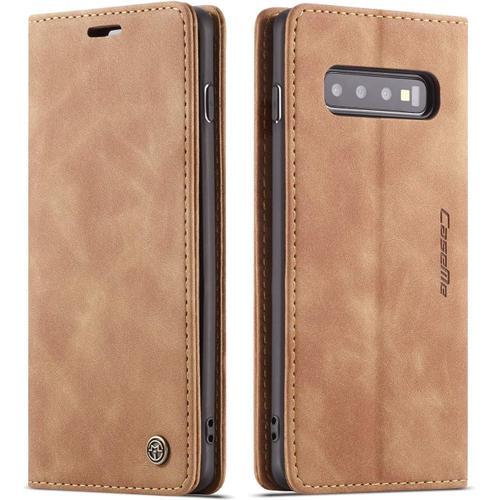 Coque Compatible Avec Samsung Galaxy S10 Plus,Etui En Cuir Flip Hou... on Productcaster.