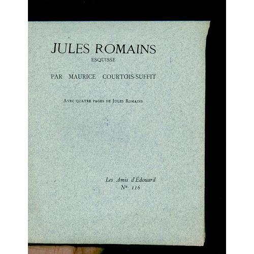 Jules Romains. Avec Quatre Pages De Jules Romains. on Productcaster.