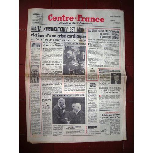 Centre France 1971 N° 20 : Nikita Khrouchtchev Est Mort Victime D'... on Productcaster.