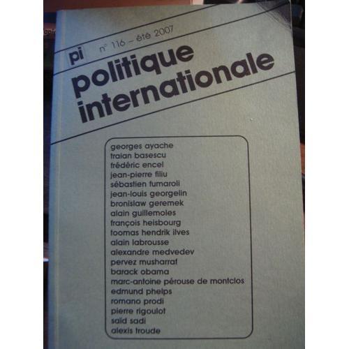 Politique Internationale N° 116 on Productcaster.