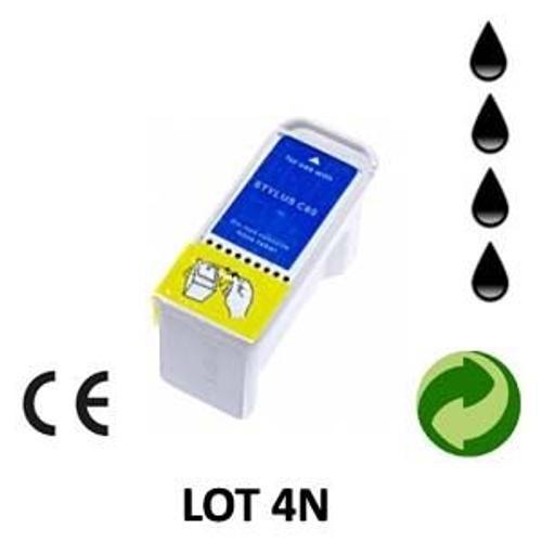 LOT 4 CARTOUCHES JET D ENCRE COMPATIBLE EPSON STYLUS C60 POUR EPSON... on Productcaster.