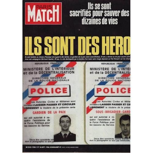 Paris Match / 26-09-1986 N° 1948 : Julien Clerc (4p) - Sophie Duez... on Productcaster.