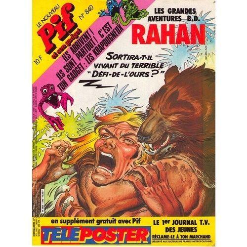 Le Nouveau Pif N° 840 : Rahan, Le Défi De L'ours on Productcaster.