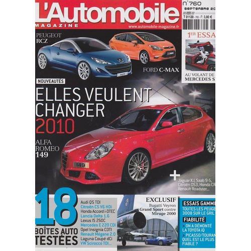 Automobile Magazine (L') N° 760 Du 01/09/2009 on Productcaster.