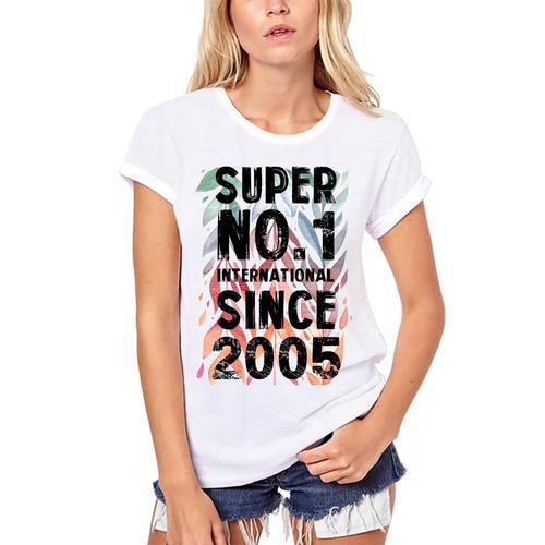 Femme Tee-Shirt Bio Super No1 International Depuis 2005 - Super No1... on Productcaster.