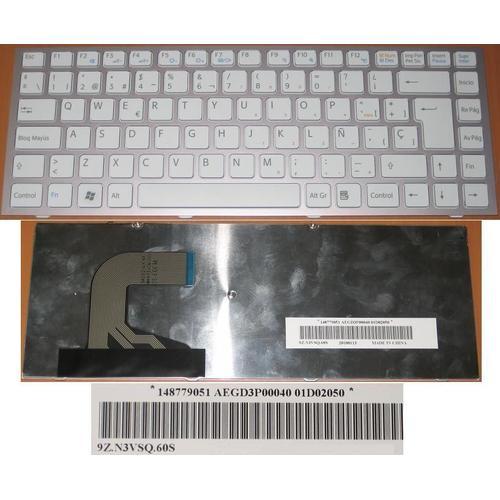 Clavier Qwerty Espagnol / Spanish Pour SONY VAIO VPC-S Series, Blan... on Productcaster.