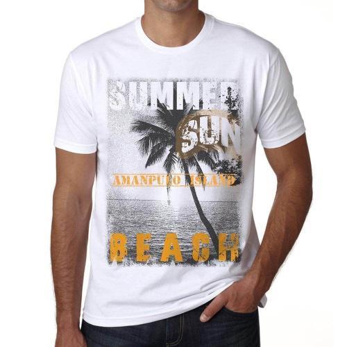 Homme Tee-Shirt Soleil Plage Mer Palmiers Été À L'île D'amanpulo - ... on Productcaster.