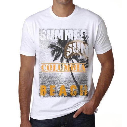 Homme Tee-Shirt Soleil Plage Mer Palmier Été En Colombie - Sun, Bea... on Productcaster.