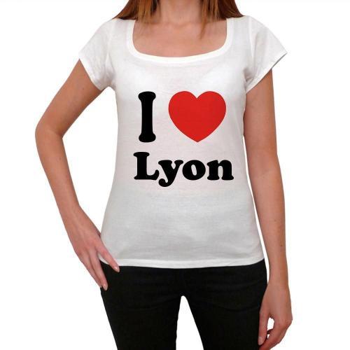 Femme Tee-Shirt J'aime Lyon - I Love Lyon - T-Shirt Graphique Éco-R... on Productcaster.