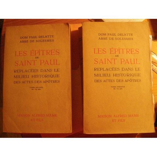 Les Épîtres De Saint Paul Replacées Dans Le Milieu Historique Des A... on Productcaster.